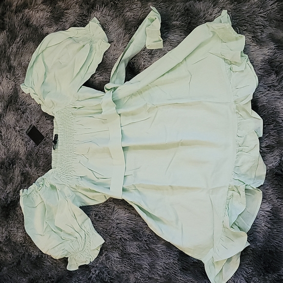 Eloquii Smocked Front Mini Day Dress - Picture 6 of 13